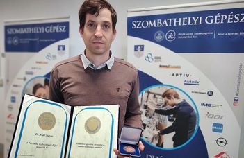 Dr. habil Andó Mátyás a Gépipari Tudományos Egyesület kitüntetésében részesült