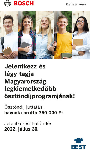 BEST Ösztöndíjprogram - Jelentkezési határidő: 07.30.