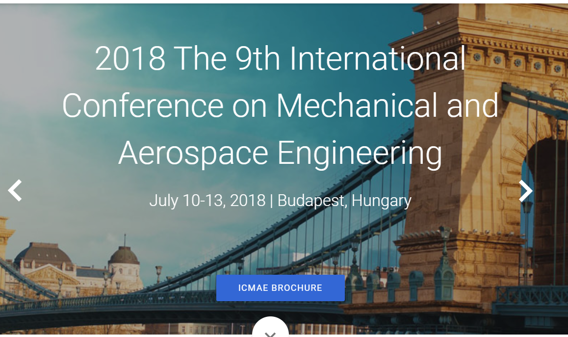 9th International Conference on Mechanical and Aerospace Engineering
