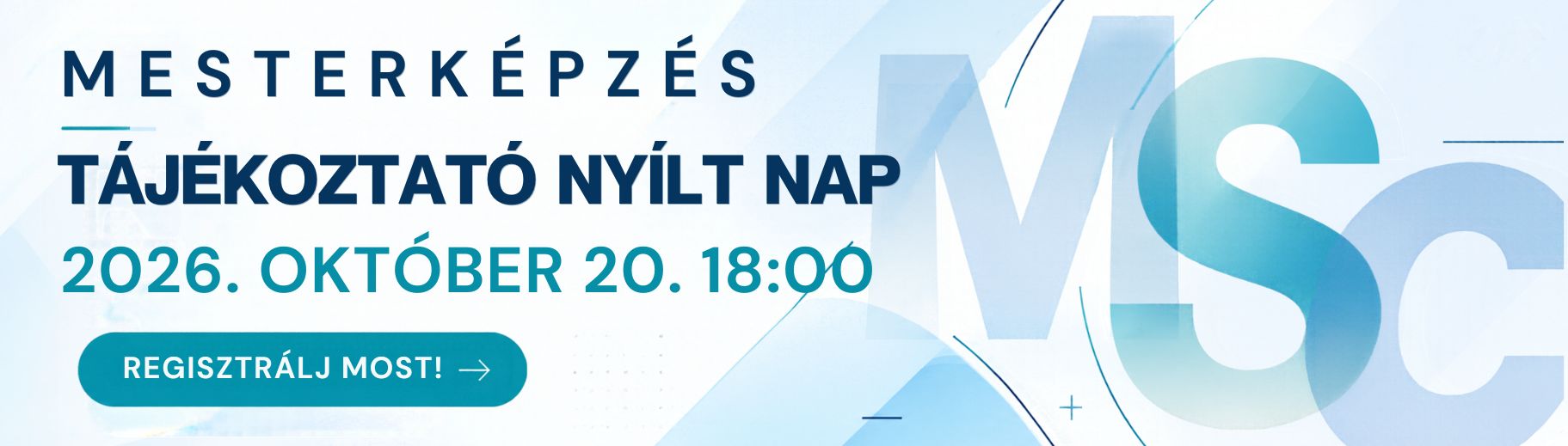 Mesterképzés tájékoztató nyílt nap 2026